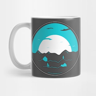 Flat moonlight and mountain Mug